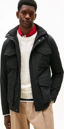 Tommy Hilfiger Fieldjacket LW PACKABLE im Kragen verstaubare Kapuze, normale Passform