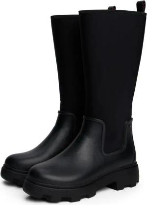 Tommy Hilfiger FLAG LONG RAINBOOT WARM LINING Gummistiefel, Blockabsatz, Langschaftstiefel mit elastischem Schaft