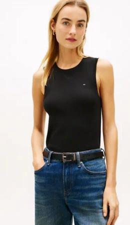 Tommy Hilfiger Funktionstop SLIM CODY C-NK TANK TOP mit gerippter Textur, Rundhals