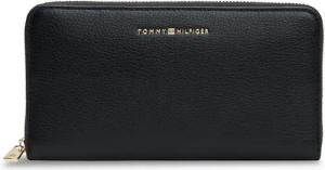 Tommy Hilfiger Geldbörse TH FLAG LRG ZA, Damen Geldbeutel, Portemonnaie mit Logoprägung