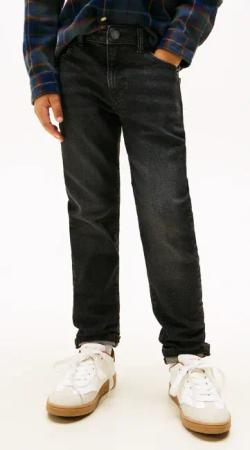 Tommy Hilfiger Gerade Jeans "MODERN STRAIGHT WASHED BLK DENIM" Kinder bis 16 Jahre