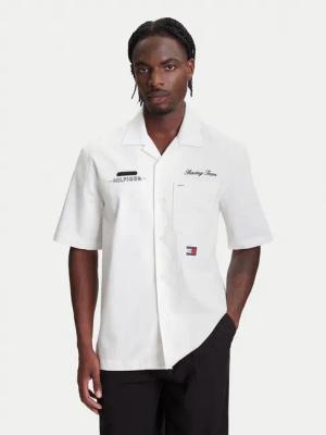 Tommy Hilfiger Hemd F1 Movie Mechanics MW0MW41476 Écru Boxy Fit