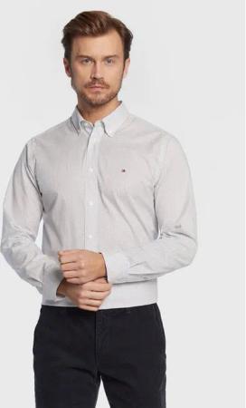 Tommy Hilfiger Hemd Mini Geo MW0MW25036 Weiß Regular Fit