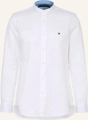 TOMMY HILFIGER Hemd Slim Fit mit Stehkragen und Leinen