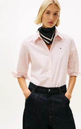 Tommy Hilfiger Hemdbluse ESS POPLIN REGULAR SHIRT Langarm, Regular Fit