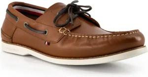 Tommy Hilfiger Herren Bootsschuhe braun Glattleder