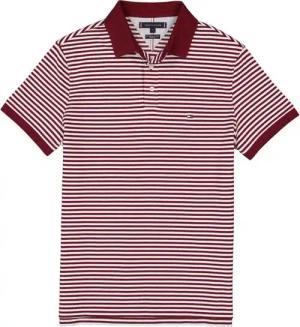 Tommy Hilfiger Herren Polo-Shirt rot gestreift Slim Fit