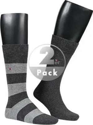 Tommy Hilfiger Herren Socken grau Baumwolle & Mix Gestreift