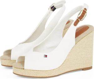 Tommy Hilfiger High-Heel-Sandalette "FLAG HIGH WEDGE ESPAD SLINGBACK", Sommerschuh, Partyschuh, Keilsandalette, in schmaler Form