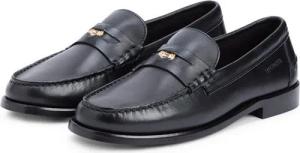Tommy Hilfiger HILFIGER PENNY CRUST LTH LOAFER Loafer Slipper, Businessschuh mit Zierriegel und Penny