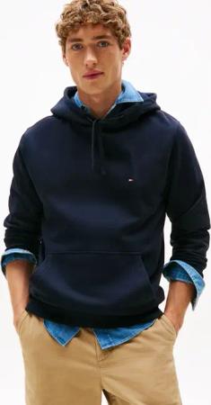 Tommy Hilfiger Hoodie "ESSENTIAL TERRY", mit Tunnelzug und Flag-Stickerei