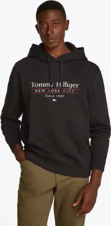 Tommy Hilfiger Hoodie HILFIGER CENTER STACK HOODY mit großem mehrfarbigen Print