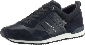 Tommy Hilfiger ICONIC LEATHER SUEDE MIX RUNNER Sneaker, Freizeitschuh, Halbschuh, Schnürschuh im Materialmix