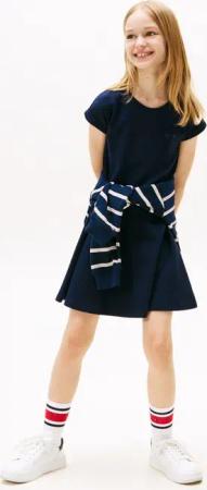 Tommy Hilfiger Jerseykleid SPACER INTERLOCK DRESS für Kinder bis 16 Jahre, mit Logoschriftzug