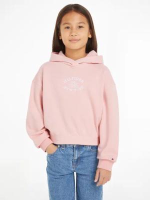 Tommy Hilfiger Kapuzensweatshirt "MONOTYPE FLOCK HOODIE", Kinder bis 16 Jahre mit Logoschriftzug