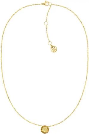 Tommy Hilfiger Kette mit Anhänger Schmuck Edelstahl Halsschmuck Ankerkette CRYSTAL, mit Glasstein