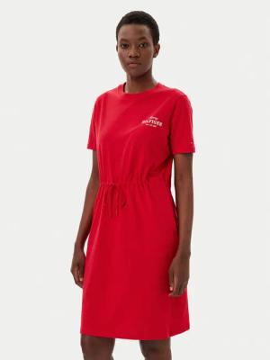 Tommy Hilfiger Kleid für den Alltag WW0WW45529 Rot Regular Fit