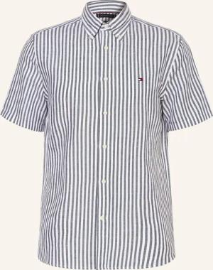 TOMMY HILFIGER Kurzarm-Hemd Regular Fit mit Leinen