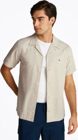 Tommy Hilfiger Kurzarmhemd COTTON LINEN DOBBY SS Regular Fit SHIRT