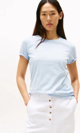 Tommy Hilfiger Kurzarmshirt SCRIPT REG C-NK SS T-SHIRT Baumwolle