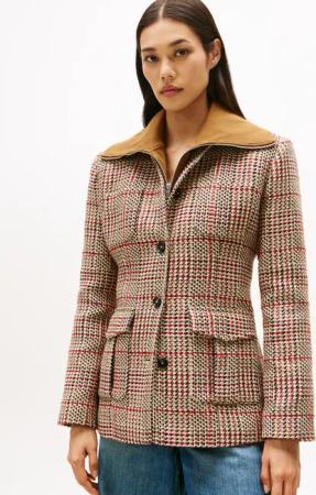 Tommy Hilfiger Kurzblazer "SEASONAL TEXTURE LADY JACKET" mit Wollanteil