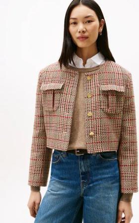 Tommy Hilfiger Kurzblazer TWEED LADY JACKET mit Wolle