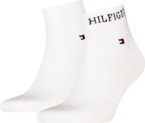Tommy Hilfiger Kurzsocken TH MEN QUARTER 2P HILFIGER TAB (2 Paar) Logo-Flag und Schriftzug