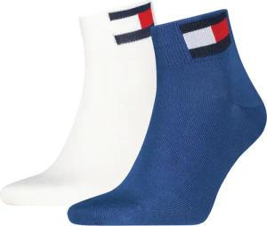 Tommy Hilfiger Kurzsocken "TH UNI TJ QUARTER 2P FLAG" 2 Paar, Verstärkte Ferse und Spitze für zusätzliche Strapazierfähigkeit