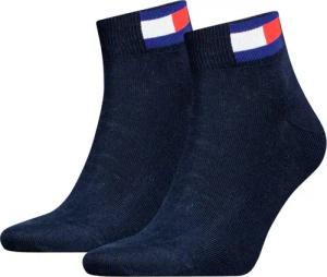 Tommy Hilfiger Kurzsocken TH UNI TJ QUARTER 2P FLAG (2 Paar) Verstärkte Ferse und Spitze für zusätzliche Strapazierfähigkeit