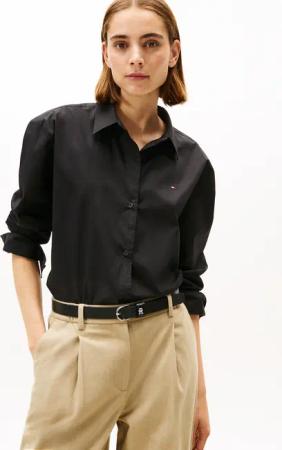 Tommy Hilfiger Langarmbluse "ESS POPLIN EASY FIT SHIRT" Baumwolle