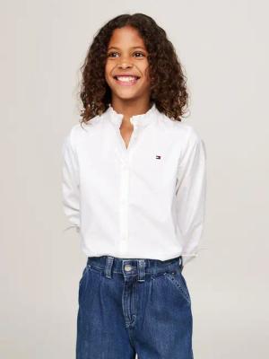 Tommy Hilfiger Langarmbluse RUFFLE COLLAR BLOUSE LS Kinder bis 16 Jahre
