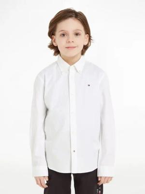 Tommy Hilfiger Langarmhemd BOYS STRETCH OXFORD SHIRT L/S Kinder bis 16 Jahre, Button-down-Kragen, Langarm, Logo-Flag