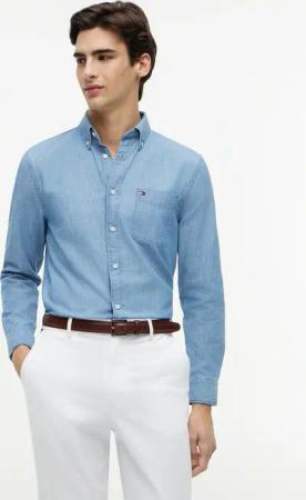 Tommy Hilfiger Langarmhemd "CHAMBRAY POCKET Regular Fit"