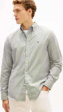 Tommy Hilfiger Langarmhemd "CORE FLEX POPLINE CLASSIC STRIPE" regular fit, Button-down-Kragen, feine Streifen