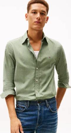 Tommy Hilfiger Langarmhemd "CORE HAIRLINE POPLIN" regular fit, Button-down-Kragen, fein gestreift