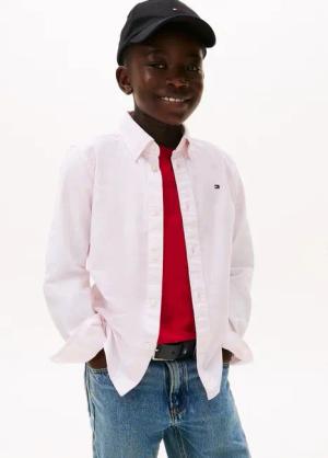 Tommy Hilfiger Langarmhemd FLAG OXFORD SHIRT LS mit Logostickerei