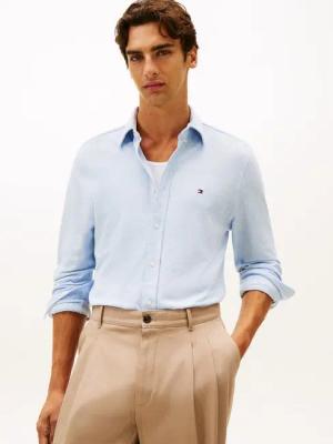 Tommy Hilfiger Langarmhemd KNIT PIQUE FEATHERWEIGHT