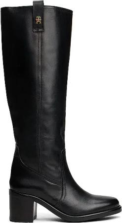 TOMMY HILFIGER Lederstiefel schwarz | 37