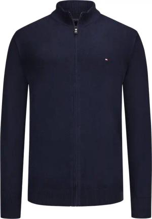 Tommy Hilfiger Leichte Strickjacke mit Zip und kleiner Logo-Stickerei