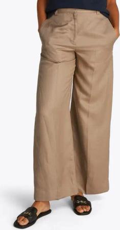 Tommy Hilfiger Leinenhose VISCOSE LINEN WIDE LEG PANTS mit Bügelfalten,kühlendes Premium Leinen
