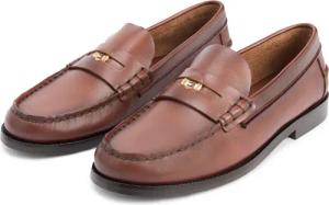 Tommy Hilfiger Loafer "HILFIGER PENNY LOAFER SMOOTH LTH" Blockabsatz, Slipper, Schlupfschuh mit Logoflag