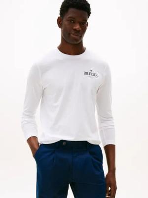 Tommy Hilfiger Longsleeve HILFIGER STACK LS TEE Kontrastfarbener Print auf der Brust