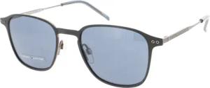 Tommy Hilfiger – Mattschwarze Sonnenbrille mit quadratischem Rahmen