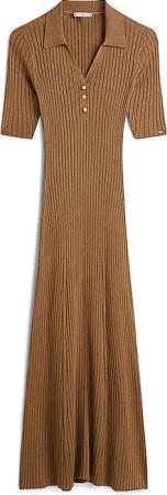 TOMMY HILFIGER Midikleid  hellbraun | L