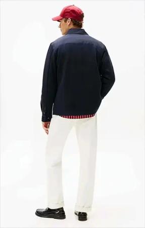 Tommy Hilfiger - Mix Media Overshirt With Contrasting Textures - Größe XL - schwarz