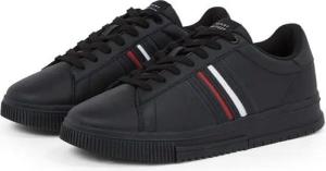 Tommy Hilfiger MODERN CUPSOLE STRIPES LTH Sneaker, Freizeitschuh, Halbschuh, Schnürer mit seitlichen Streifen