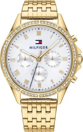 Tommy Hilfiger Multifunktionsuhr ARI 1782142, Quarzuhr, Armbanduhr, Damenuhr, Datum, Edelstahlarmband, Glassteine