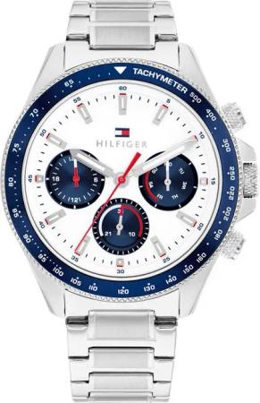Tommy Hilfiger Multifunktionsuhr CLARK 1792238, Quarzuhr, Armbanduhr, Herrenuhr, Edelstahlarmband, analog