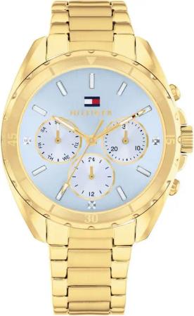 Tommy Hilfiger Multifunktionsuhr MELLIE 1782783, Quarzuhr, Armbanduhr, Damenuhr, Edelstahlarmband, analog, Glassteine
