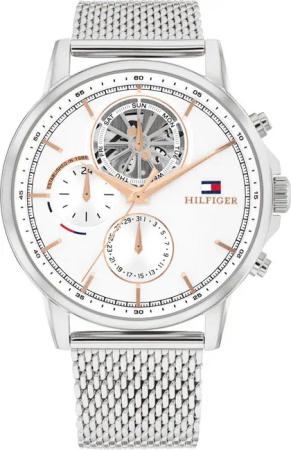 Tommy Hilfiger Multifunktionsuhr STEWART 1710682, Quarzuhr, Armbanduhr, Herrenuhr, Edelstahlarmband, analog
